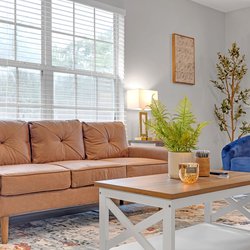 living room at Lakeview Oaks Apartments in Savannah, GA