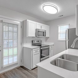 kitchen at Lakeview Oaks Apartments in Savannah, GA